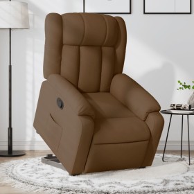 Sillón reclinable elevable de tela marrón de , Sillones - Ref: Foro24-3205320, Precio: 375,99 €, Descuento: %