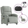 Sillón reclinable de masaje eléctrico terciopelo gris claro de , Sillones - Ref: Foro24-3204289, Precio: 269,58 €, Descuento: %