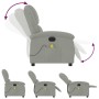 Sillón reclinable de masaje eléctrico terciopelo gris claro de , Sillones - Ref: Foro24-3204289, Precio: 269,95 €, Descuento: %