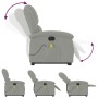 Light Gray Velvet Liftable Massage Recliner by , Armchairs - Ref: Foro24-3204311, Price: 289,99 €, Discount: %