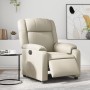 Sillón reclinable eléctrico de cuero sintético crema de , Sillones - Ref: Foro24-3205137, Precio: 266,48 €, Descuento: %