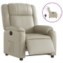 Sillón reclinable eléctrico de cuero sintético crema de , Sillones - Ref: Foro24-3205137, Precio: 266,48 €, Descuento: %