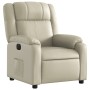 Sillón reclinable eléctrico de cuero sintético crema de , Sillones - Ref: Foro24-3205137, Precio: 266,48 €, Descuento: %