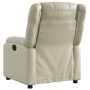 Sillón reclinable eléctrico de cuero sintético crema de , Sillones - Ref: Foro24-3205137, Precio: 266,48 €, Descuento: %