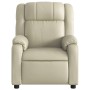 Sillón reclinable eléctrico de cuero sintético crema de , Sillones - Ref: Foro24-3205137, Precio: 266,48 €, Descuento: %