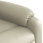 Sillón reclinable eléctrico de cuero sintético crema de , Sillones - Ref: Foro24-3205137, Precio: 266,48 €, Descuento: %