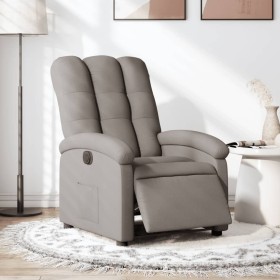 Taupe gray fabric electric recliner by , Armchairs - Ref: Foro24-3204076, Price: 251,99 €, Discount: %