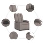 Sillón reclinable eléctrico tela gris taupé de , Sillones - Ref: Foro24-3204076, Precio: 249,83 €, Descuento: %