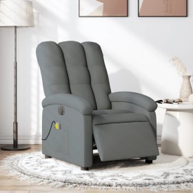 Sillón reclinable de masaje eléctrico tela gris oscuro de , Sillones - Ref: Foro24-3204081, Precio: 270,28 €, Descuento: %