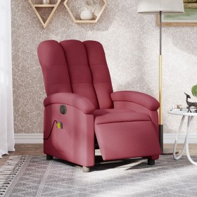 Sillón de masaje reclinable eléctrico tela rojo tinto de , Sillones - Ref: Foro24-3204083, Precio: 255,99 €, Descuento: %