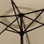 Garden umbrella with LED lights steel pole 300cm taupe by vidaXL, Umbrellas - Ref: Foro24-44512, Price: 91,99 €, Discount: %