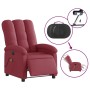 Sillón de masaje reclinable eléctrico tela rojo tinto de , Sillones - Ref: Foro24-3204083, Precio: 268,72 €, Descuento: %