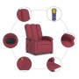 Sillón de masaje reclinable eléctrico tela rojo tinto de , Sillones - Ref: Foro24-3204083, Precio: 268,72 €, Descuento: %