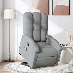 Light Gray Fabric Foot Recliner Massage Chair by , Armchairs - Ref: Foro24-3204104, Price: 261,80 €, Discount: %