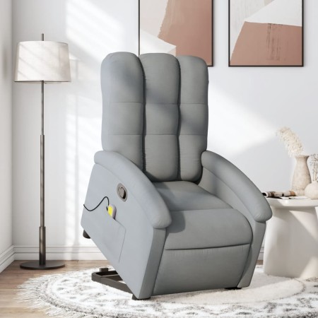 Light Gray Fabric Foot Recliner Massage Chair by , Armchairs - Ref: Foro24-3204104, Price: 264,45 €, Discount: %