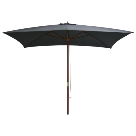 Garden umbrella with wooden pole 200x300 cm anthracite by vidaXL, Umbrellas - Ref: Foro24-44513, Price: 72,99 €, Discount: %