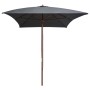 Garden umbrella with wooden pole 200x300 cm anthracite by vidaXL, Umbrellas - Ref: Foro24-44513, Price: 72,99 €, Discount: %