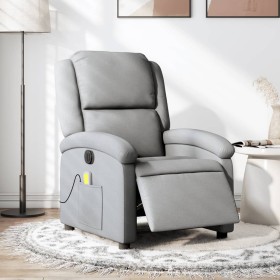 Sillón reclinable de masaje eléctrico tela gris claro de , Sillones - Ref: Foro24-3204152, Precio: 275,36 €, Descuento: %