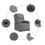 Sillón reclinable elevable de tela gris oscuro de , Sillones - Ref: Foro24-3204165, Precio: 274,11 €, Descuento: %