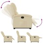 Sillón reclinable elevable de tela color crema de , Sillones - Ref: Foro24-3204173, Precio: 268,87 €, Descuento: %