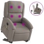 Liftable massage recliner taupe gray fabric by , Armchairs - Ref: Foro24-3204184, Price: 296,14 €, Discount: %