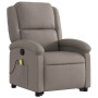 Liftable massage recliner taupe gray fabric by , Armchairs - Ref: Foro24-3204184, Price: 296,14 €, Discount: %