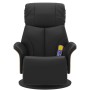 Massage recliner with footrest black synthetic leather by , Armchairs - Ref: Foro24-356637, Price: 276,69 €, Discount: %