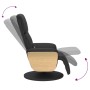 Sillón reclinable masaje con reposapiés cuero sintético negro de , Sillones - Ref: Foro24-356637, Precio: 276,69 €, Descuento: %