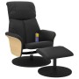 Massage recliner with footrest black synthetic leather by , Armchairs - Ref: Foro24-356640, Price: 190,76 €, Discount: %