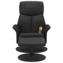 Massage recliner with footrest black synthetic leather by , Armchairs - Ref: Foro24-356640, Price: 190,76 €, Discount: %