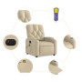 Sillón reclinable de masaje eléctrico tela color crema de , Sillones - Ref: Foro24-3204707, Precio: 282,20 €, Descuento: %