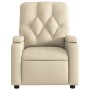 Sillón reclinable de masaje eléctrico tela color crema de , Sillones - Ref: Foro24-3204707, Precio: 282,20 €, Descuento: %