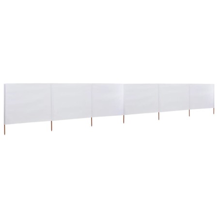 Beach windbreak with 6 fabric panels 800x80 cm white by vidaXL, Umbrellas - Ref: Foro24-44543, Price: 58,00 €, Discount: %