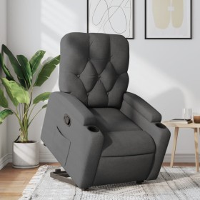 Sillón reclinable elevable de tela gris oscuro de , Sillones - Ref: Foro24-3204711, Precio: 272,99 €, Descuento: %