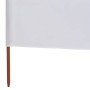 Beach windbreak with 6 fabric panels 800x80 cm white by vidaXL, Umbrellas - Ref: Foro24-44543, Price: 58,00 €, Discount: %