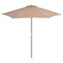 Garden umbrella with wooden pole 270 cm taupe gray by vidaXL, Umbrellas - Ref: Foro24-44516, Price: 68,38 €, Discount: %