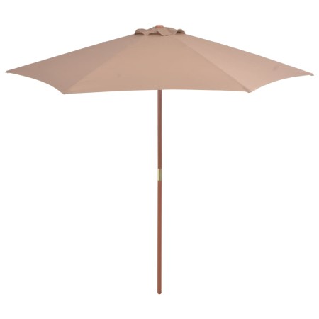 Garden umbrella with wooden pole 270 cm taupe gray by vidaXL, Umbrellas - Ref: Foro24-44516, Price: 68,38 €, Discount: %