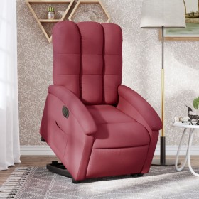 Sillón eléctrico reclinable elevable de tela rojo tinto de , Sillones - Ref: Foro24-3204119, Precio: 314,49 €, Descuento: %