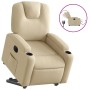 Sillón eléctrico reclinable elevable de tela color crema de , Sillones - Ref: Foro24-3204401, Precio: 317,49 €, Descuento: %