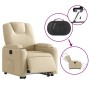 Sillón eléctrico reclinable elevable de tela color crema de , Sillones - Ref: Foro24-3204401, Precio: 317,49 €, Descuento: %