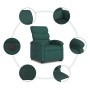 Sillón eléctrico reclinable elevable de tela verde oscuro de , Sillones - Ref: Foro24-3204008, Precio: 307,86 €, Descuento: %