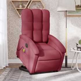 Sillón de masaje elevable eléctrico tela rojo tinto de , Sillones - Ref: Foro24-3204131, Precio: 316,99 €, Descuento: %