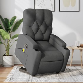 Sillón de masaje eléctrico reclinable elevable tela gris oscuro de , Sillones - Ref: Foro24-3204747, Precio: 328,89 €, Descue...