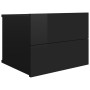 Nightstands 2 units glossy black plywood 40x30x30 cm by vidaXL, Nightstands - Ref: Foro24-801068, Price: 64,99 €, Discount: %