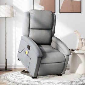 Liftable reclining electric massage chair light gray fabric by , Armchairs - Ref: Foro24-3204200, Price: 332,59 €, Discount: %