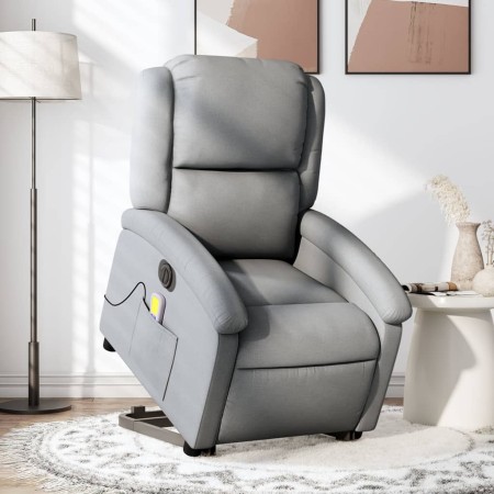 Sillón de masaje eléctrico reclinable elevable tela gris claro de , Sillones - Ref: Foro24-3204200, Precio: 336,02 €, Descuen...