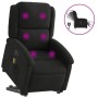 Sillón de masaje eléctrico reclinable elevable tela negro de , Sillones - Ref: Foro24-3204202, Precio: 334,73 €, Descuento: %