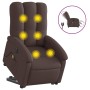 Electric massage chair reclining liftable dark brown fabric by , Armchairs - Ref: Foro24-3204133, Price: 331,49 €, Discount: %