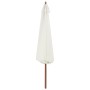 Sombrilla de jardín con palo de madera 350 cm blanco arena de vidaXL, Sombrillas - Ref: Foro24-44527, Precio: 95,92 €, Descue...