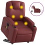 Electric lifting massage chair red artificial leather by , Armchairs - Ref: Foro24-3204455, Price: 333,61 €, Discount: %